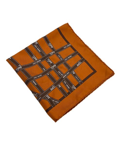 HERMES（エルメス）HERMES (エルメス) シルクスカーフ/カレ45 オレンジの古着・服飾アイテム