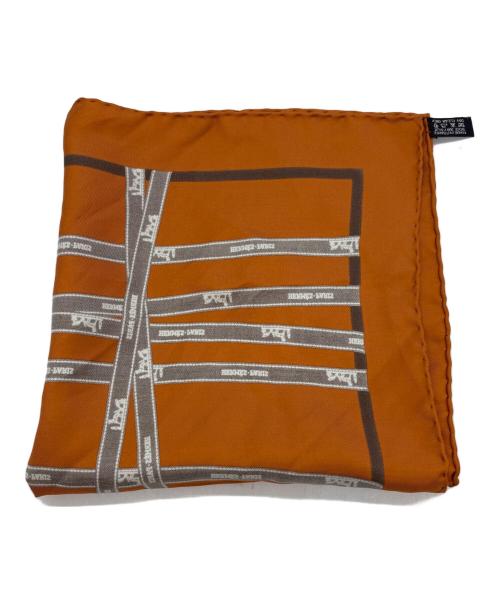 HERMES（エルメス）HERMES (エルメス) シルクスカーフ/カレ45 オレンジの古着・服飾アイテム
