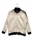 adidasアディダス）の古着「トラックジャケット」｜アイボリー×ブラック