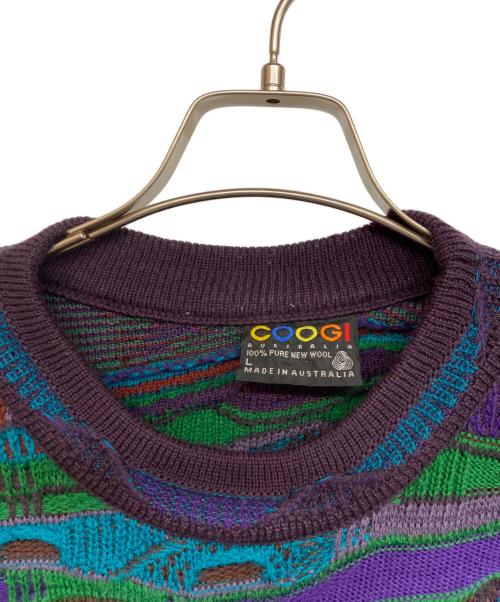 Coogi（クージー）Coogi (クージー) 厚手ニット マルチカラー サイズ:Lの古着・服飾アイテム