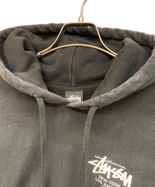 stussy（ステューシー）stussy (ステューシー) プルオーバーパーカー ブラック サイズ:Mの古着・服飾アイテム