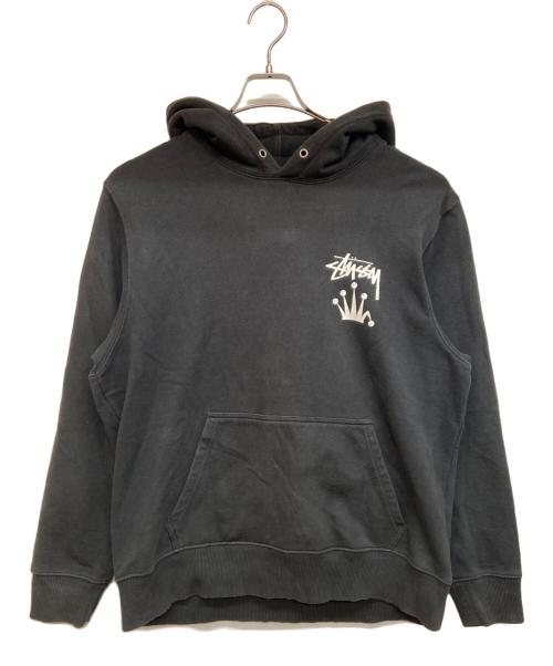 stussy（ステューシー）stussy (ステューシー) プルオーバーパーカー ブラック サイズ:Mの古着・服飾アイテム