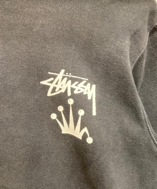 stussy（ステューシー）stussy (ステューシー) プルオーバーパーカー ブラック サイズ:Mの古着・服飾アイテム