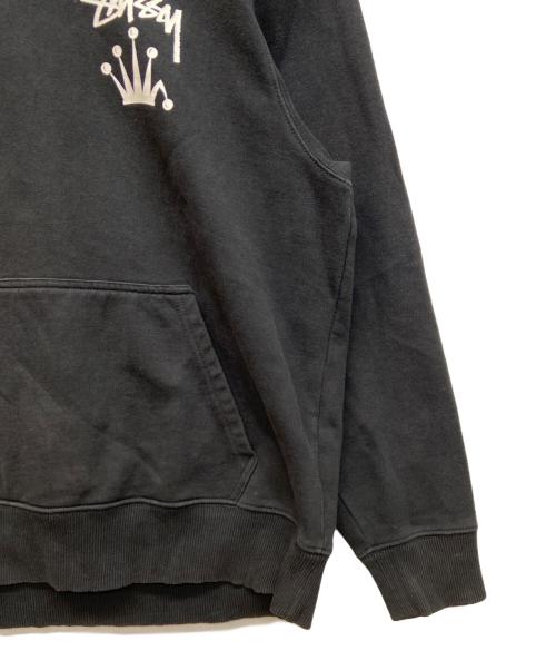 stussy（ステューシー）stussy (ステューシー) プルオーバーパーカー ブラック サイズ:Mの古着・服飾アイテム