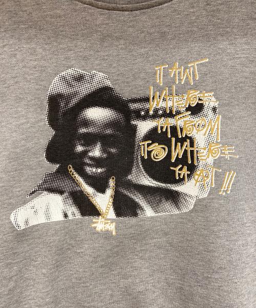 stussy（ステューシー）stussy (ステューシー) クルーネックスウェット グレー サイズ:Sの古着・服飾アイテム