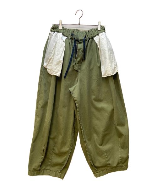 HARVESTY（ハーベスティー）HARVESTY (ハーベスティー) サーカスパンツ オリーブ サイズ:1の古着・服飾アイテム