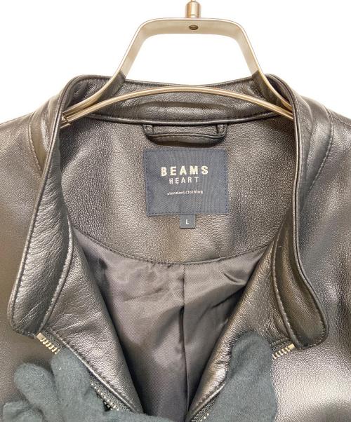 BEAMS HEART（ビームスハート）BEAMS HEART (ビームスハート) ライダースジャケット ブラック サイズ:Lの古着・服飾アイテム