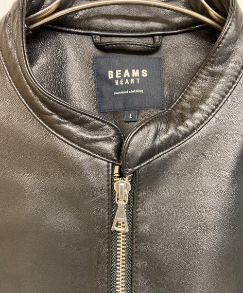 BEAMS HEART（ビームスハート）BEAMS HEART (ビームスハート) ライダースジャケット ブラック サイズ:Lの古着・服飾アイテム