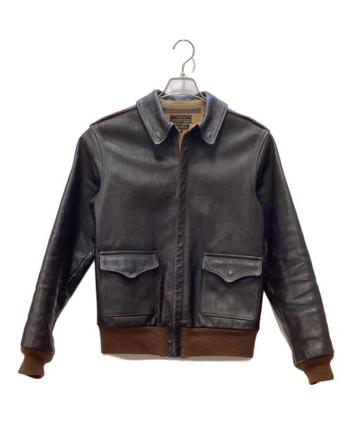 THE REAL McCOY'S（ザ・リアルマッコイズ）THE REAL McCOY'S (ザ・リアルマッコイズ) レザージャケット ブラウン サイズ:40の古着・服飾アイテム