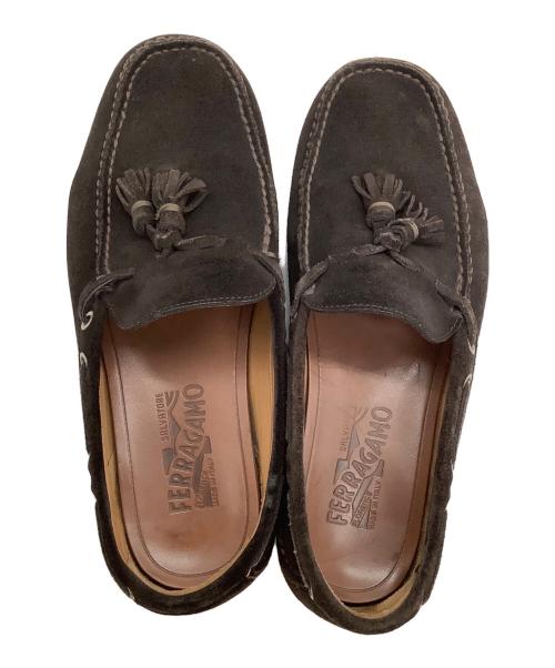 Salvatore Ferragamo（サルヴァトーレ フェラガモ）Salvatore Ferragamo (サルヴァトーレ フェラガモ) タッセルローファー ブラウン サイズ:7の古着・服飾アイテム