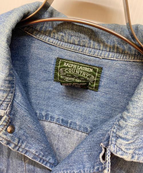 RALPH LAUREN COUNTRY（ラルフローレンカントリー）RALPH LAUREN COUNTRY (ラルフローレンカントリー) デニムシャツ インディゴ サイズ:Mの古着・服飾アイテム