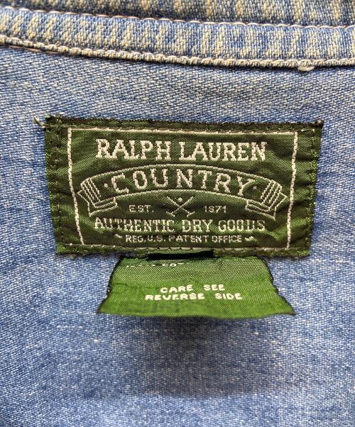 RALPH LAUREN COUNTRY（ラルフローレンカントリー）RALPH LAUREN COUNTRY (ラルフローレンカントリー) デニムシャツ インディゴ サイズ:Mの古着・服飾アイテム
