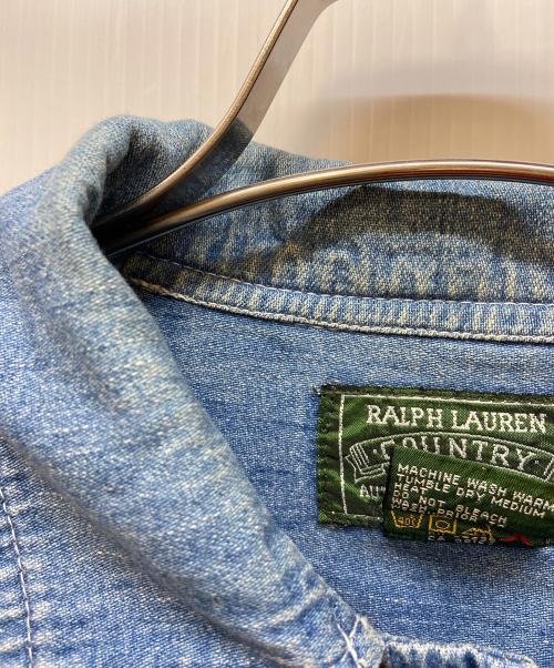 RALPH LAUREN COUNTRY（ラルフローレンカントリー）RALPH LAUREN COUNTRY (ラルフローレンカントリー) デニムシャツ インディゴ サイズ:Mの古着・服飾アイテム