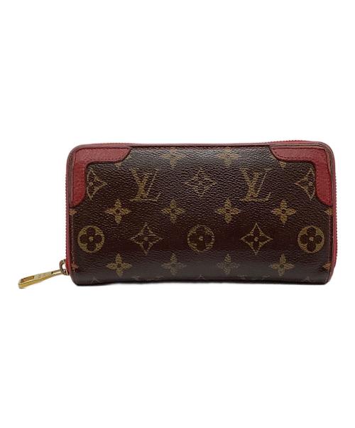 LOUIS VUITTON（ルイ ヴィトン）LOUIS VUITTON (ルイ ヴィトン) ラウンドファスナー財布 ブラウン×レッドの古着・服飾アイテム