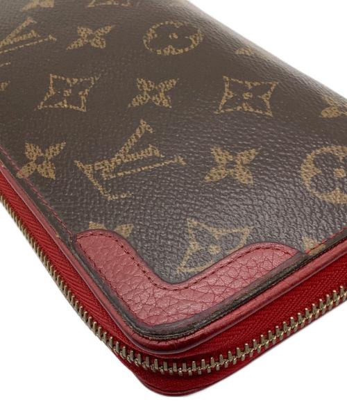 LOUIS VUITTON（ルイ ヴィトン）LOUIS VUITTON (ルイ ヴィトン) ラウンドファスナー財布 ブラウン×レッドの古着・服飾アイテム