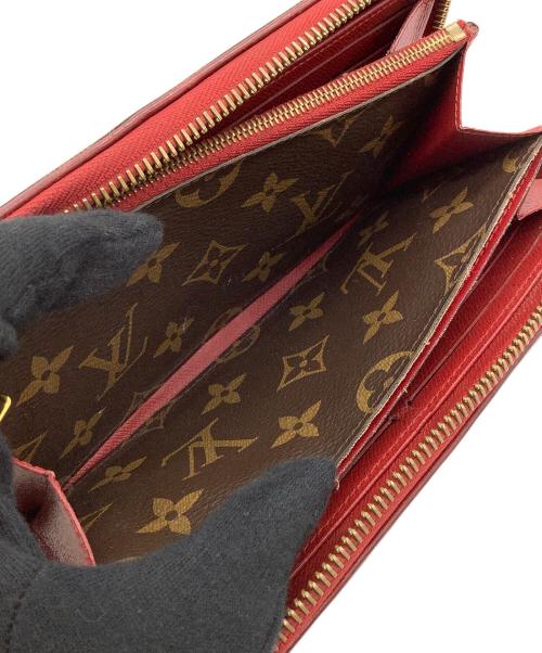 LOUIS VUITTON（ルイ ヴィトン）LOUIS VUITTON (ルイ ヴィトン) ラウンドファスナー財布 ブラウン×レッドの古着・服飾アイテム