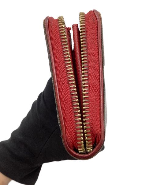 LOUIS VUITTON（ルイ ヴィトン）LOUIS VUITTON (ルイ ヴィトン) ラウンドファスナー財布 ブラウン×レッドの古着・服飾アイテム