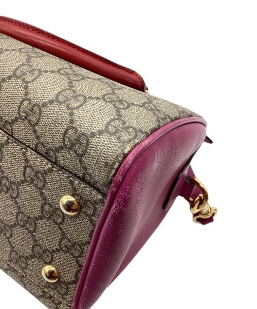 GUCCI（グッチ）GUCCI (グッチ) ボストンバッグ　アラベスク ショッキングピンクの古着・服飾アイテム
