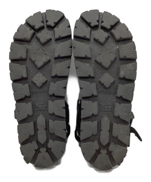 PRADA（プラダ）PRADA (プラダ) レザー切替サンダル ブラック サイズ:6の古着・服飾アイテム