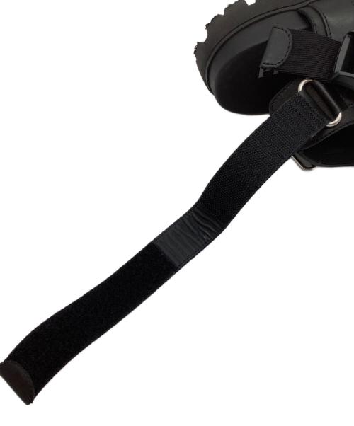 PRADA（プラダ）PRADA (プラダ) レザー切替サンダル ブラック サイズ:6の古着・服飾アイテム