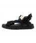 PRADA (プラダ) レザー切替サンダル ブラック サイズ:6：27000円