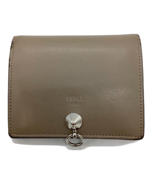 FENDI（フェンディ）FENDI (フェンディ) 2つ折り財布 ベージュの古着・服飾アイテム
