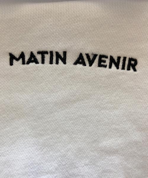 matin avenir（マタンアヴニール）MATIN AVENIR (マタンアヴニール) プルオーバーパーカー ホワイト サイズ:Mの古着・服飾アイテム