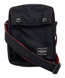 PORTER×ILS（ポーター×イル）の古着「ミニショルダーバッグ」｜ブラック×レッド