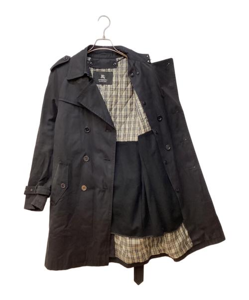 BURBERRY BLACK LABEL（バーバリーブラックレーベル）BURBERRY BLACK LABEL (バーバリーブラックレーベル) ライナー付トレンチコート ブラック サイズ:Lの古着・服飾アイテム