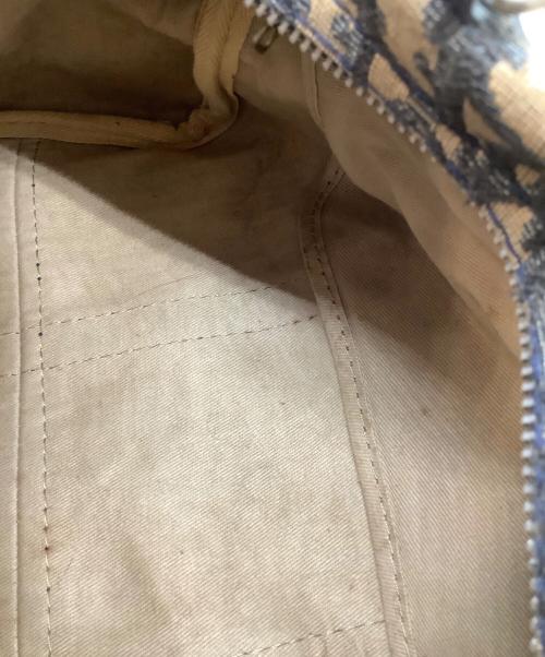 Christian Dior（クリスチャン ディオール）Christian Dior (クリスチャン ディオール) ミニボストンバッグ/トロッター ネイビー×ベージュの古着・服飾アイテム