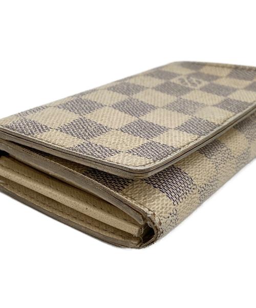 LOUIS VUITTON（ルイ ヴィトン）LOUIS VUITTON (ルイ ヴィトン) 2つ折り財布/ダミエ・アズール・ポルトフォイユ・トレゾール ホワイトの古着・服飾アイテム