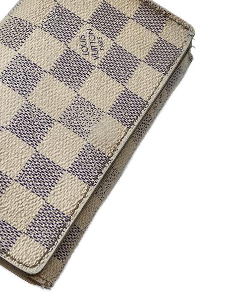 LOUIS VUITTON（ルイ ヴィトン）LOUIS VUITTON (ルイ ヴィトン) 2つ折り財布/ダミエ・アズール・ポルトフォイユ・トレゾール ホワイトの古着・服飾アイテム