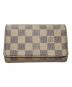 LOUIS VUITTON（ルイ ヴィトン）の古着「2つ折り財布/ダミエ・アズール・ポルトフォイユ・トレゾール」｜ホワイト
