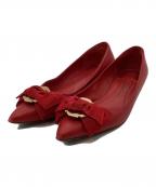 Salvatore Ferragamoサルヴァトーレ フェラガモ）の古着「ポインテッドトゥパンプス」｜レッド