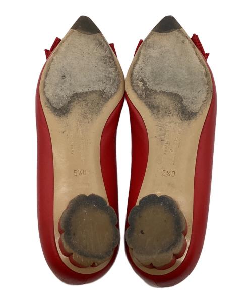 Salvatore Ferragamo（サルヴァトーレ フェラガモ）Salvatore Ferragamo (サルヴァトーレ フェラガモ) ポインテッドトゥパンプス レッド サイズ:23の古着・服飾アイテム