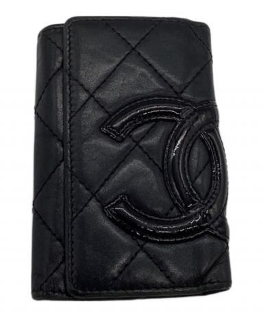 【断捨離】CHANEL ブラック レザー キーケース【値下げ依頼歓迎】 中古・古着通販】CHANEL (シャネル) キーケース ブラック｜ブランド
