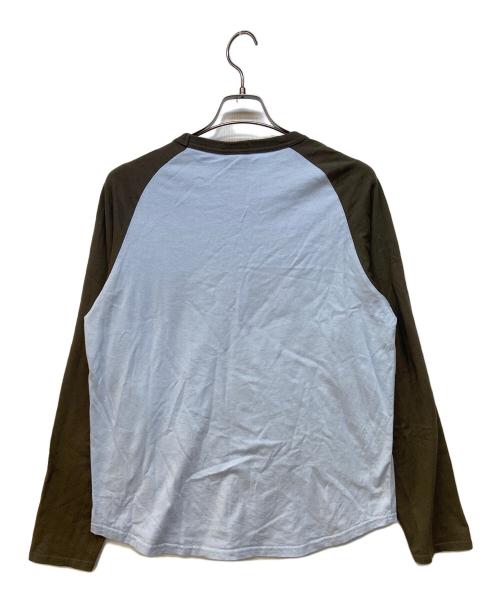 BoTT（ボット）BoTT (ボット) 長袖カットソー スカイブルー×グレー サイズ:XLの古着・服飾アイテム