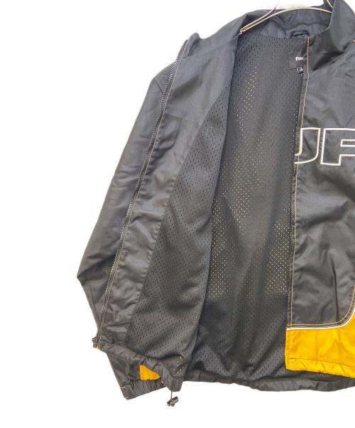 HUF（ハフ）HUF (ハフ) レーシングジャケット ブラック×イエロー サイズ:Lの古着・服飾アイテム