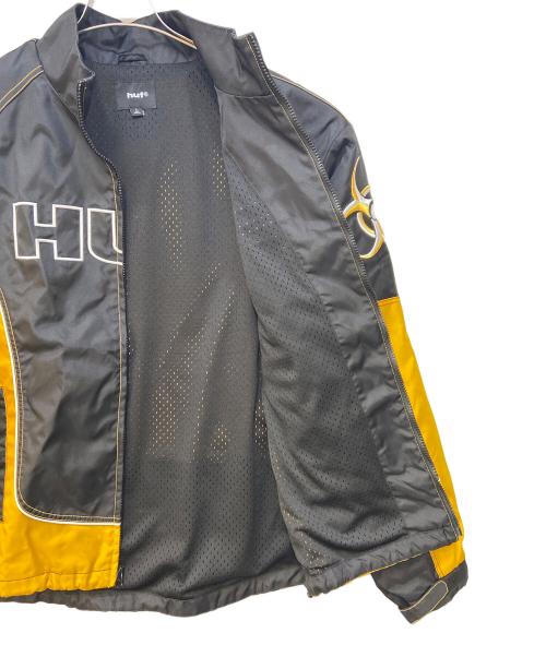 HUF（ハフ）HUF (ハフ) レーシングジャケット ブラック×イエロー サイズ:Lの古着・服飾アイテム