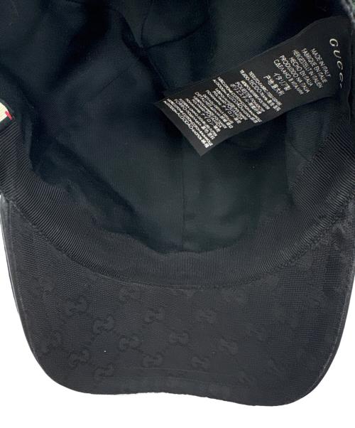 GUCCI（グッチ）GUCCI (グッチ) キャップ ブラック サイズ:Lの古着・服飾アイテム