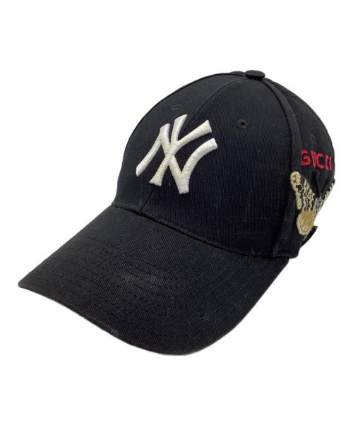 GUCCI（グッチ）GUCCI (グッチ) MLB (エムエルビー) キャップ ブラックの古着・服飾アイテム
