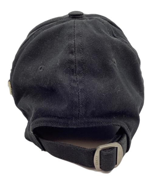 GUCCI（グッチ）GUCCI (グッチ) MLB (エムエルビー) キャップ ブラックの古着・服飾アイテム