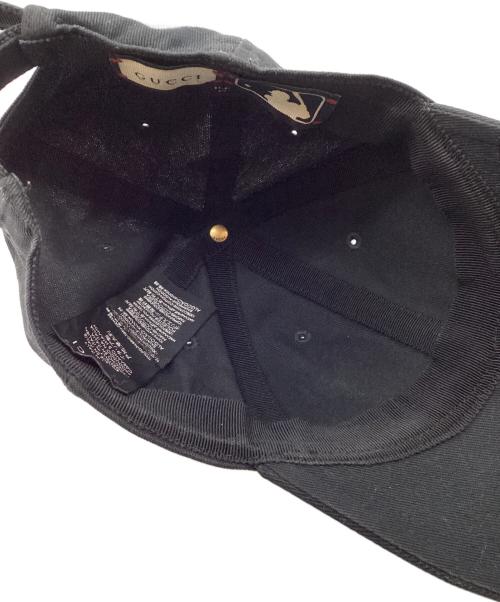 GUCCI（グッチ）GUCCI (グッチ) MLB (エムエルビー) キャップ ブラックの古着・服飾アイテム