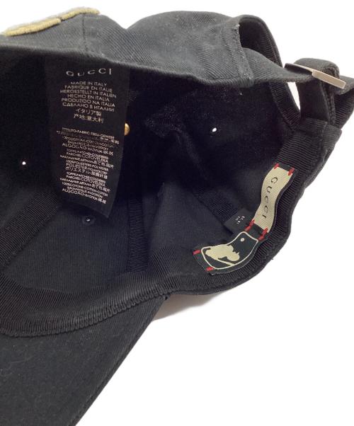 GUCCI（グッチ）GUCCI (グッチ) MLB (エムエルビー) キャップ ブラックの古着・服飾アイテム