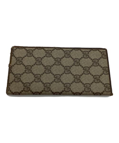 GUCCI（グッチ）GUCCI (グッチ) 2つ折り財布 ベージュ×ブラウンの古着・服飾アイテム