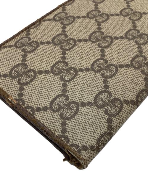 GUCCI（グッチ）GUCCI (グッチ) 2つ折り財布 ベージュ×ブラウンの古着・服飾アイテム