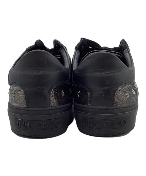 JIMMY CHOO（ジミーチュウ）JIMMY CHOO (ジミーチュウ) スタッズスニーカー ブラック サイズ:44の古着・服飾アイテム