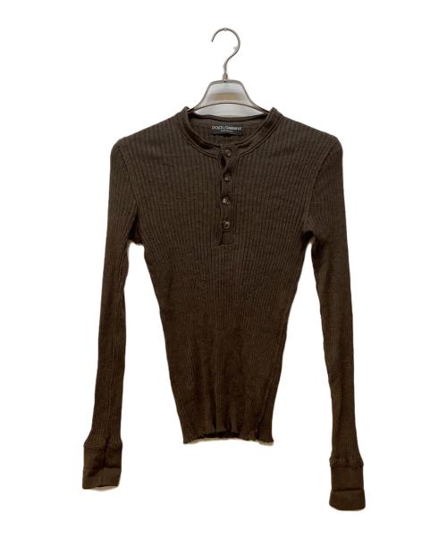 DOLCE & GABBANA（ドルチェ＆ガッバーナ）DOLCE & GABBANA (ドルチェ＆ガッバーナ) 薄手ニット ブラウン サイズ:44の古着・服飾アイテム
