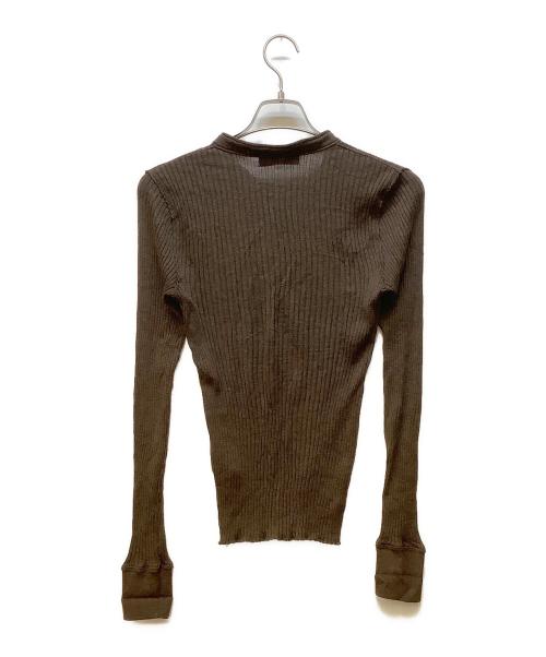 DOLCE & GABBANA（ドルチェ＆ガッバーナ）DOLCE & GABBANA (ドルチェ＆ガッバーナ) 薄手ニット ブラウン サイズ:44の古着・服飾アイテム
