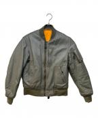 KADOYAカドヤ）の古着「レザージャケット」｜グリーン×オレンジ